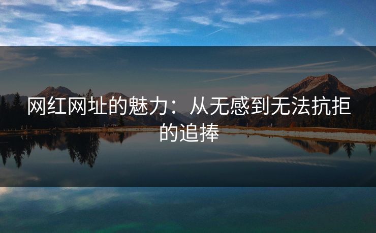 网红网址的魅力:从无感到无法抗拒的追捧 第1张 网红网址的魅力:从无感到无法抗拒的追捧 第1张